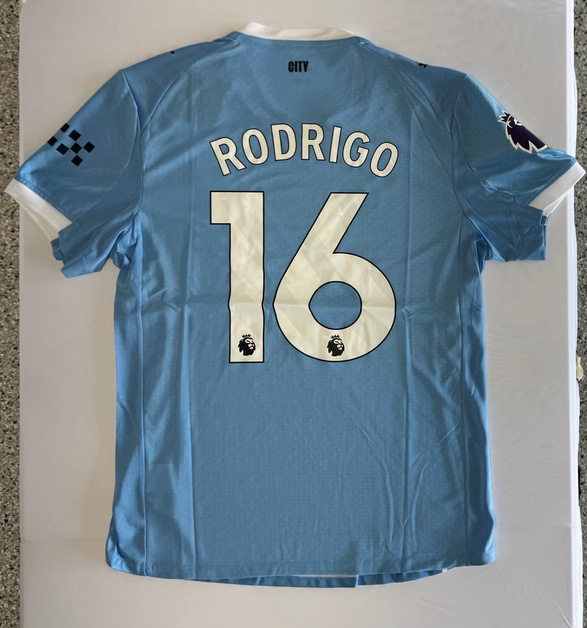 Man City 25/26 home player issue, with premier league patches