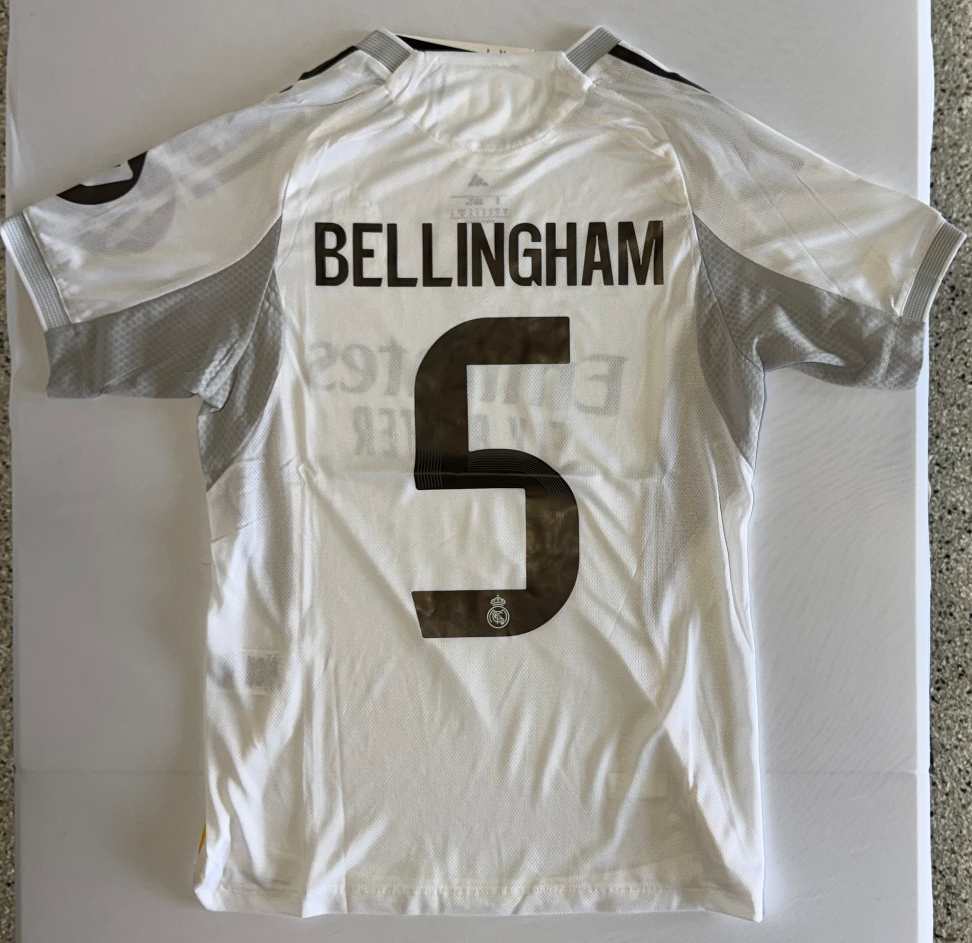 Real Madrid 25/26 Home jersey player issue, With champions league patch