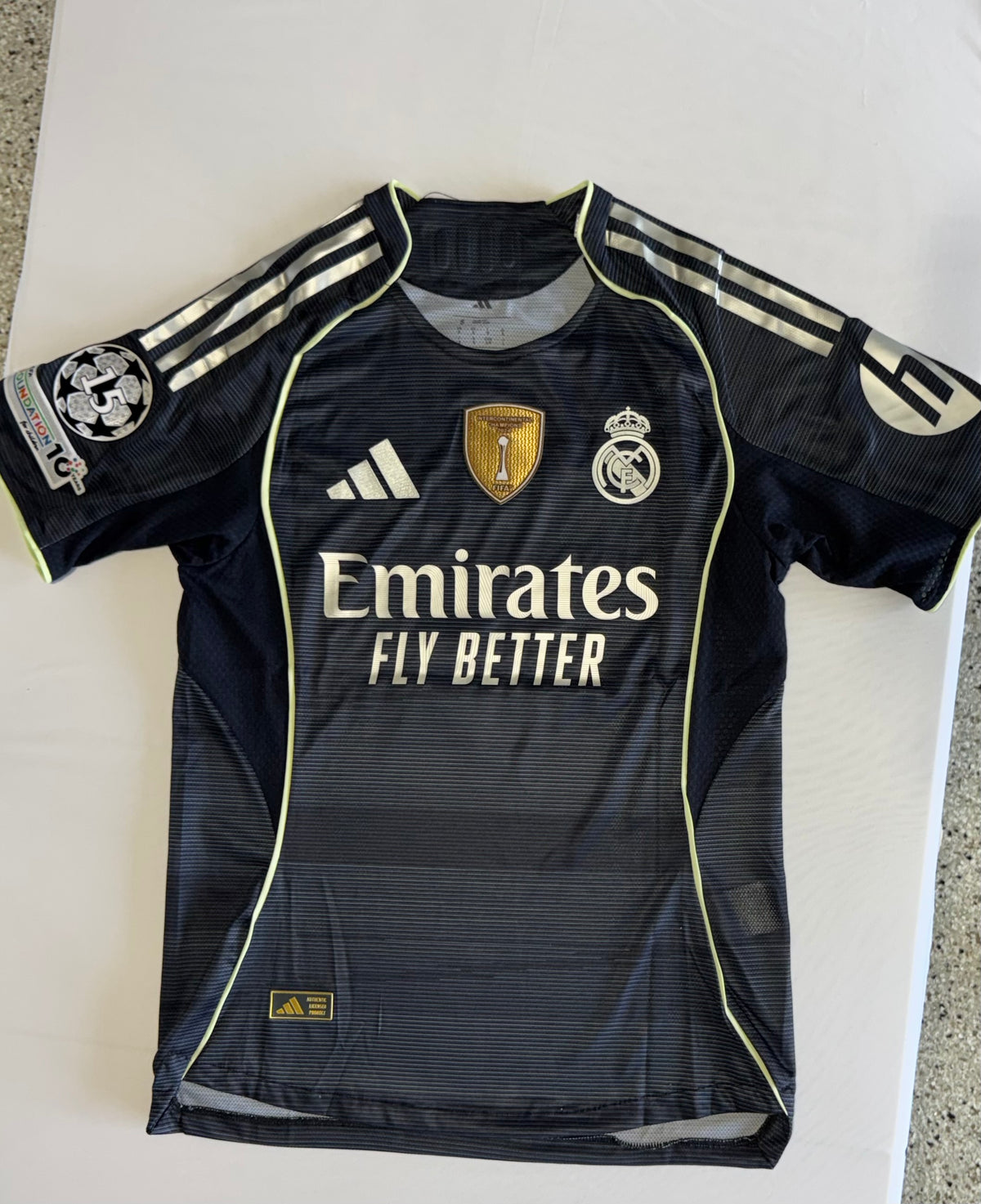Real Madrid 25/26 Away player issue, With champions league patches