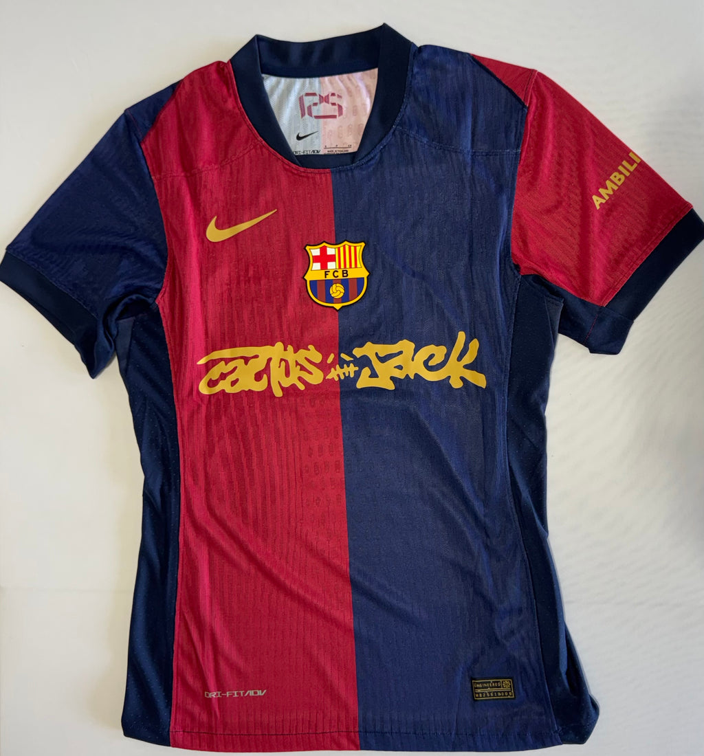 Barca X Cactus jack limited edition home jersey, player issue with la liga patch