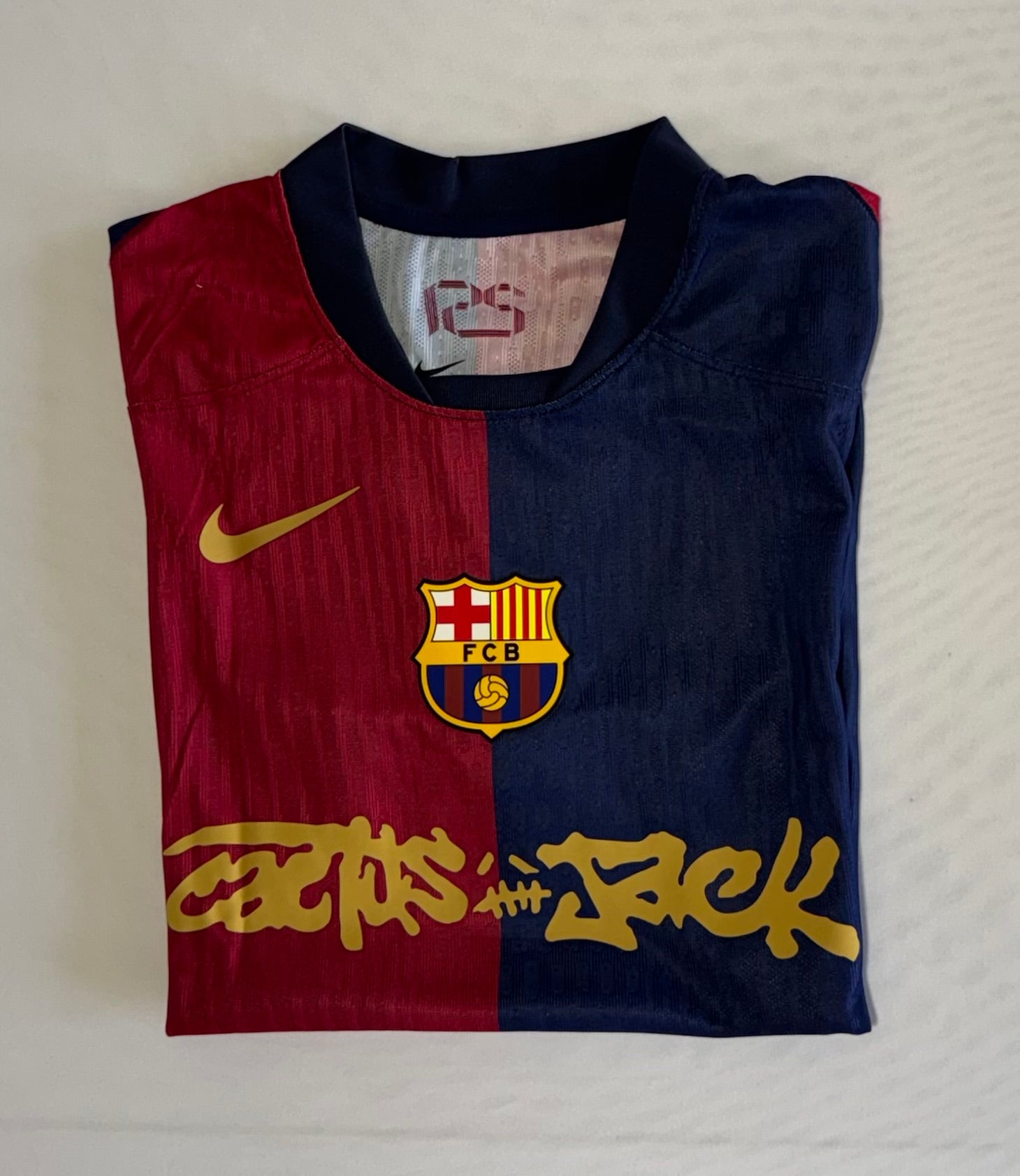 Barca X Cactus jack limited edition home jersey, player issue with la liga patch